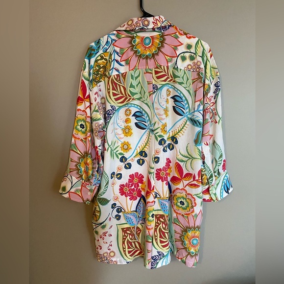 Zara Floral Tropical Baggy Romper Size S - Picture 14 of 14